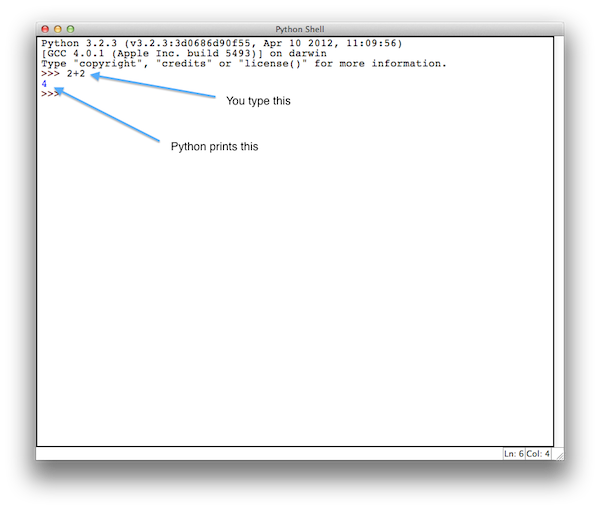 Screen shot of shell